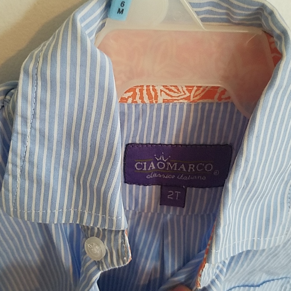 Adorable blue button down shirt 2T